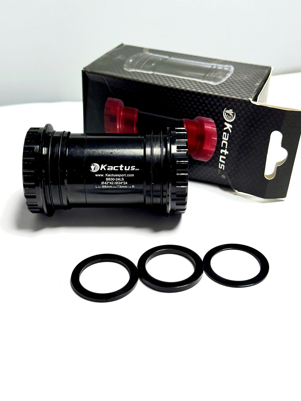 Kactus Ceramic Bottom Bracket (BB30-24LS / BB30-LS) – 42mm Shell, for 24mm & 30mm Spindles