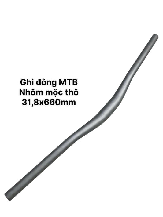 Raw Aluminum Bicycle Riser Handlebar - Custom Paint & Decals - 31.8mm x 660mm