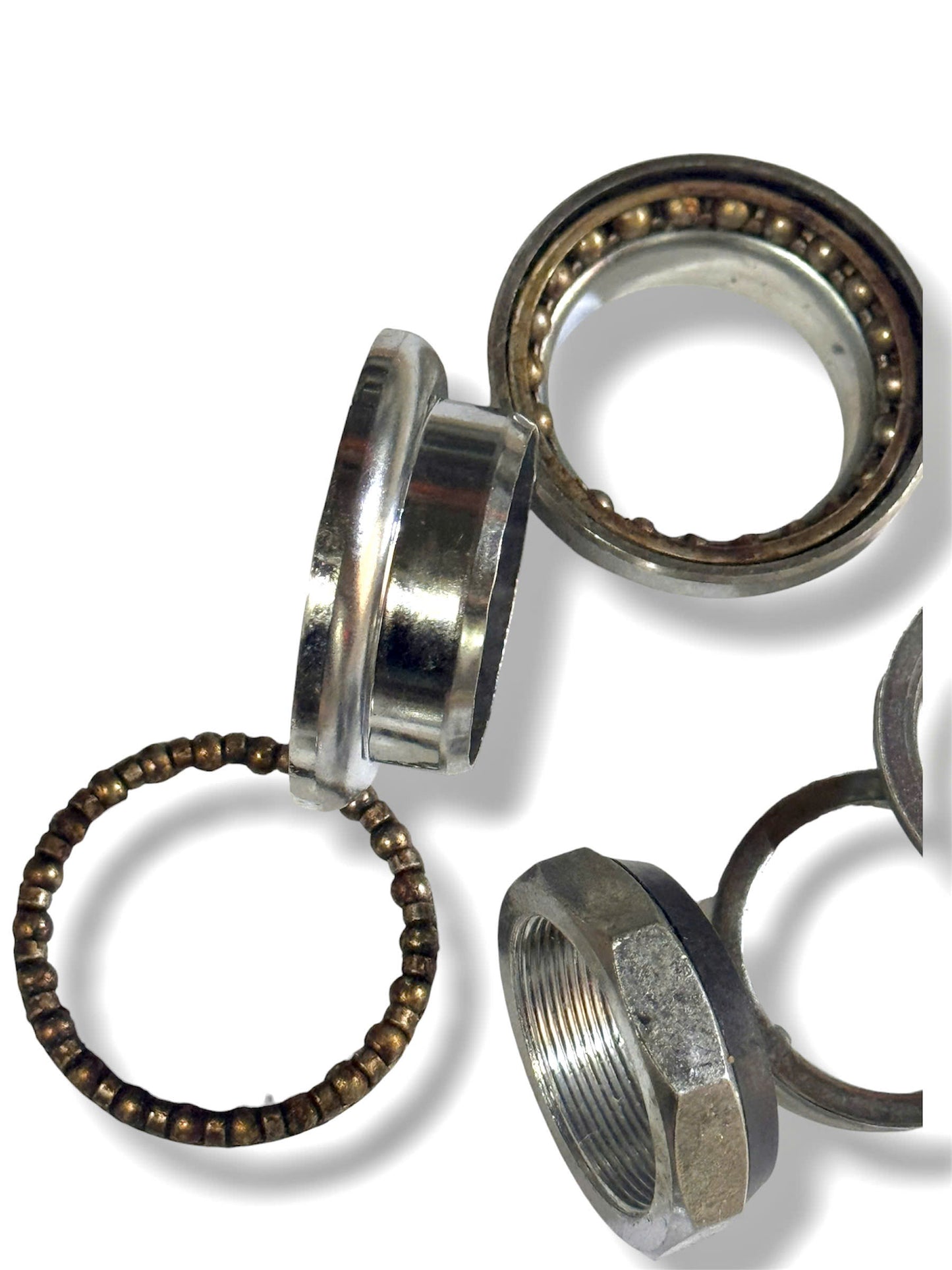 34mm Threaded Headset (Silver & Black) for Bicycles