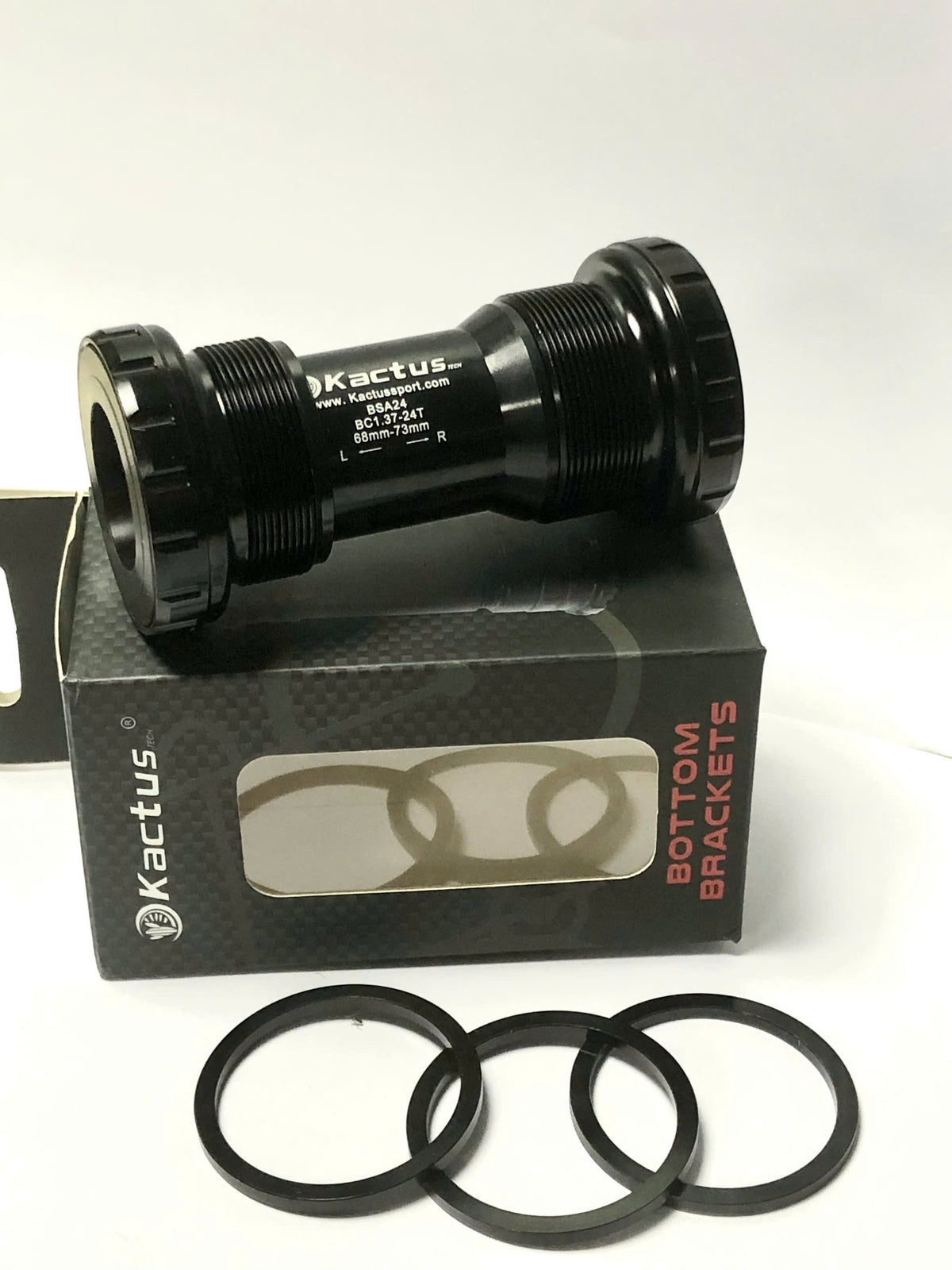 Kactus Threaded Bottom Bracket (BB) with Ceramic Bearings for 24mm (BSA24), 29mm (BSA DUB), 30mm (BSA30)