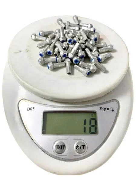 Ultralight aluminum bicycle spoke nipples - ABS-ACI 12mm - 2.0mm