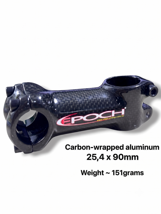 Epoch Aluminum Carbon-Wrapped Bicycle Stem - 25.4 x 90mm