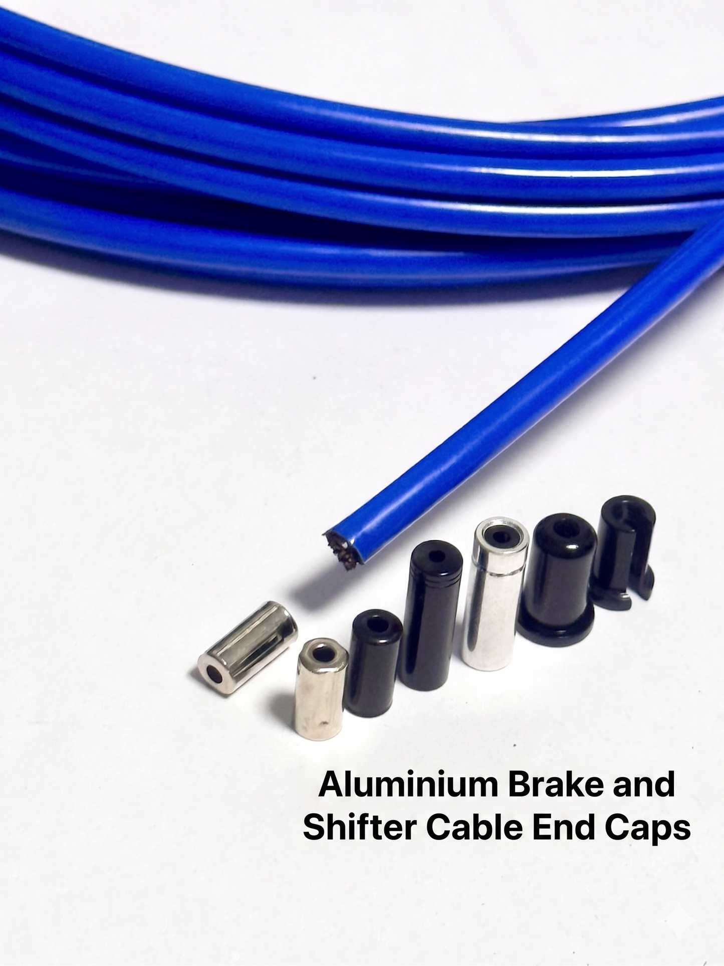 Aluminum cable housing end caps