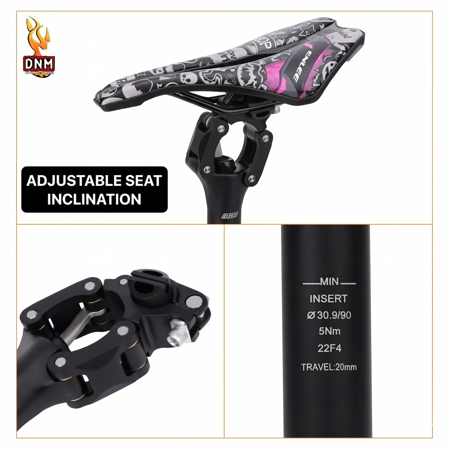 Genuine DNM Bicycle Suspension Seatpost