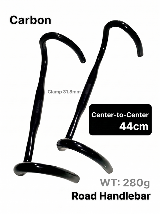 Used full carbon road bike handlebars (take-off). Slight glue residue, easily removable