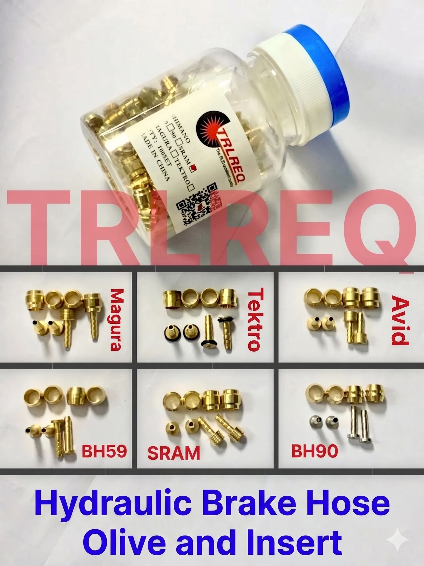 Grains de maïs de marque TRLREQ dans divers tubes d'huile