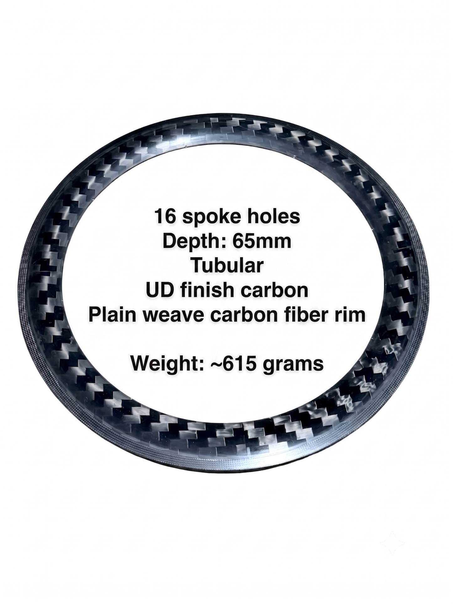 700c raw carbon rim, rim brake, 16 holes, internal nipples, tubular compatible