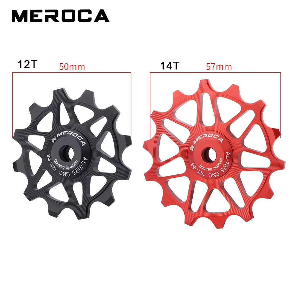 Aluminum alloy guide gear set with 12/14 teeth, using ceramic bearings - MEROCA