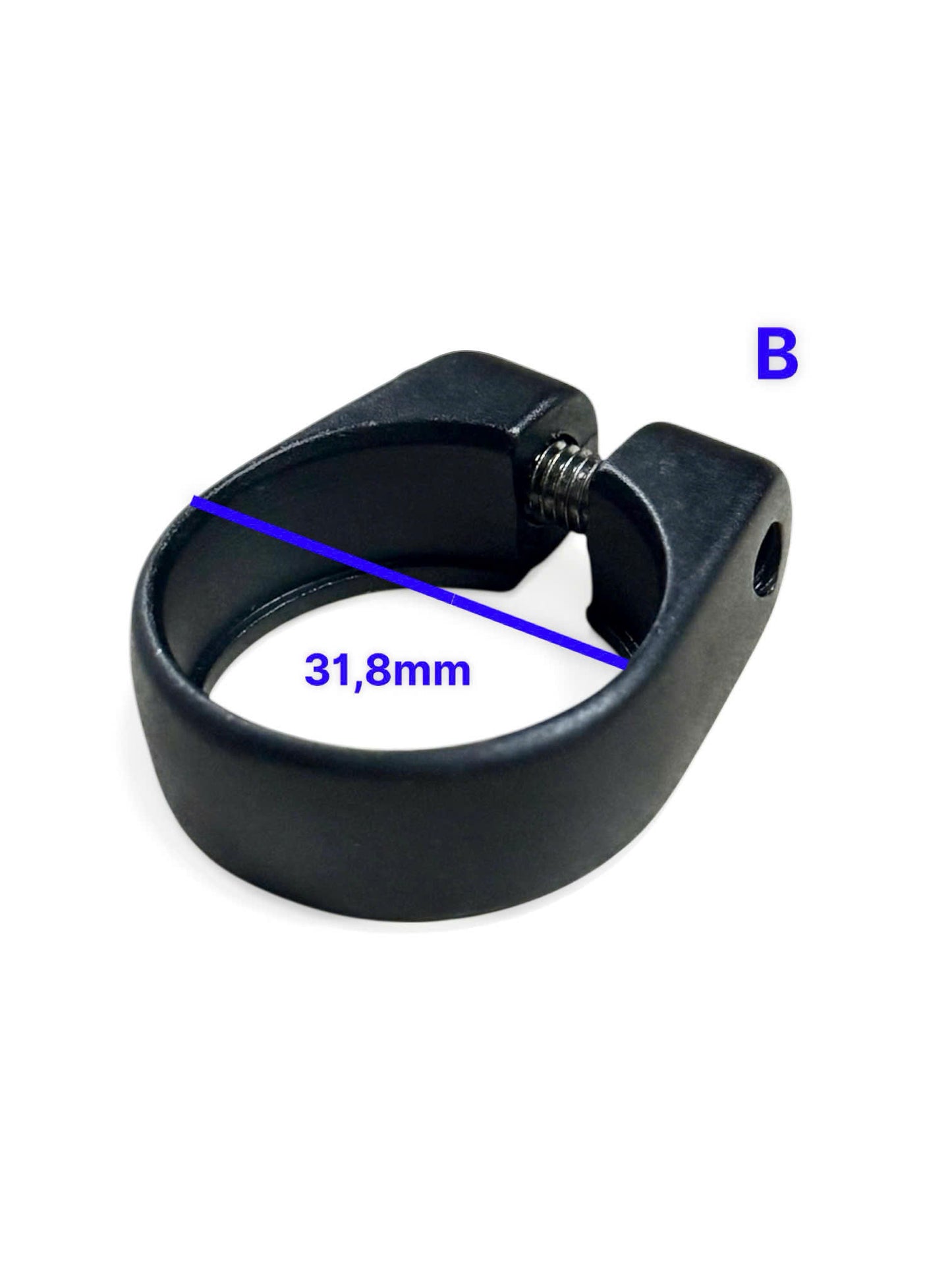 Aluminum seatpost clamp with non-standard screw for bicycles, high-quality