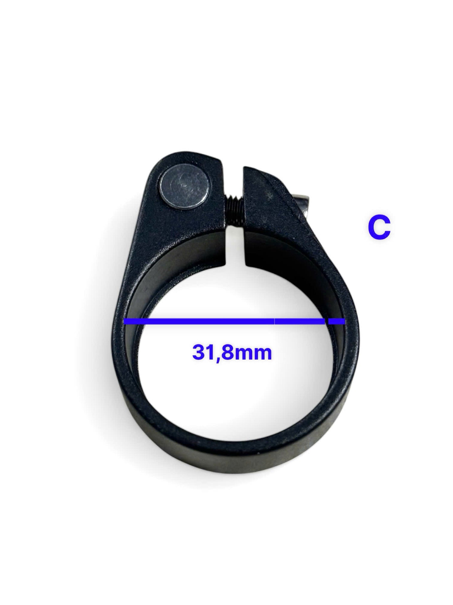 Aluminum seatpost clamp with non-standard screw for bicycles, high-quality