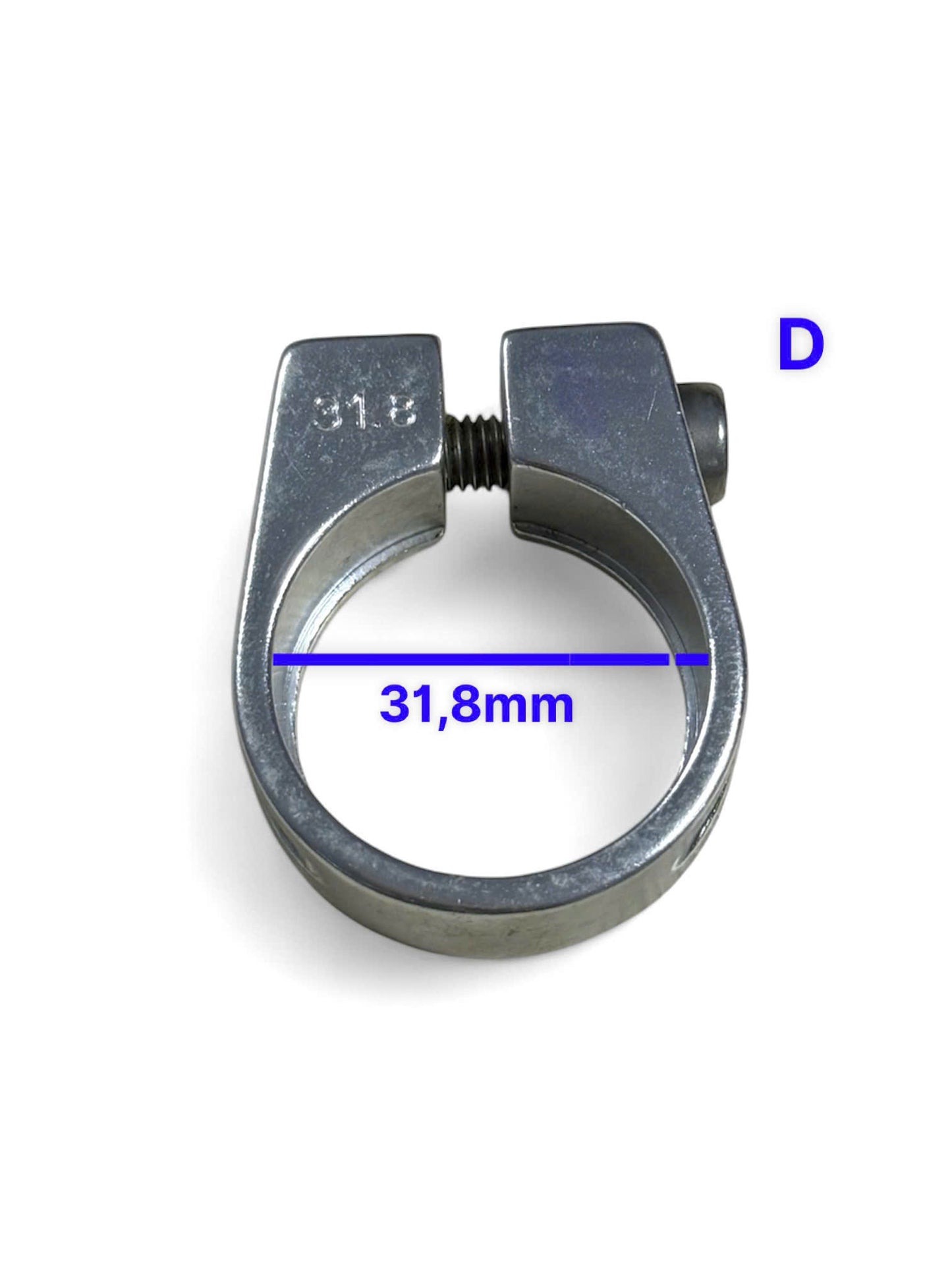 Aluminum seatpost clamp with non-standard screw for bicycles, high-quality