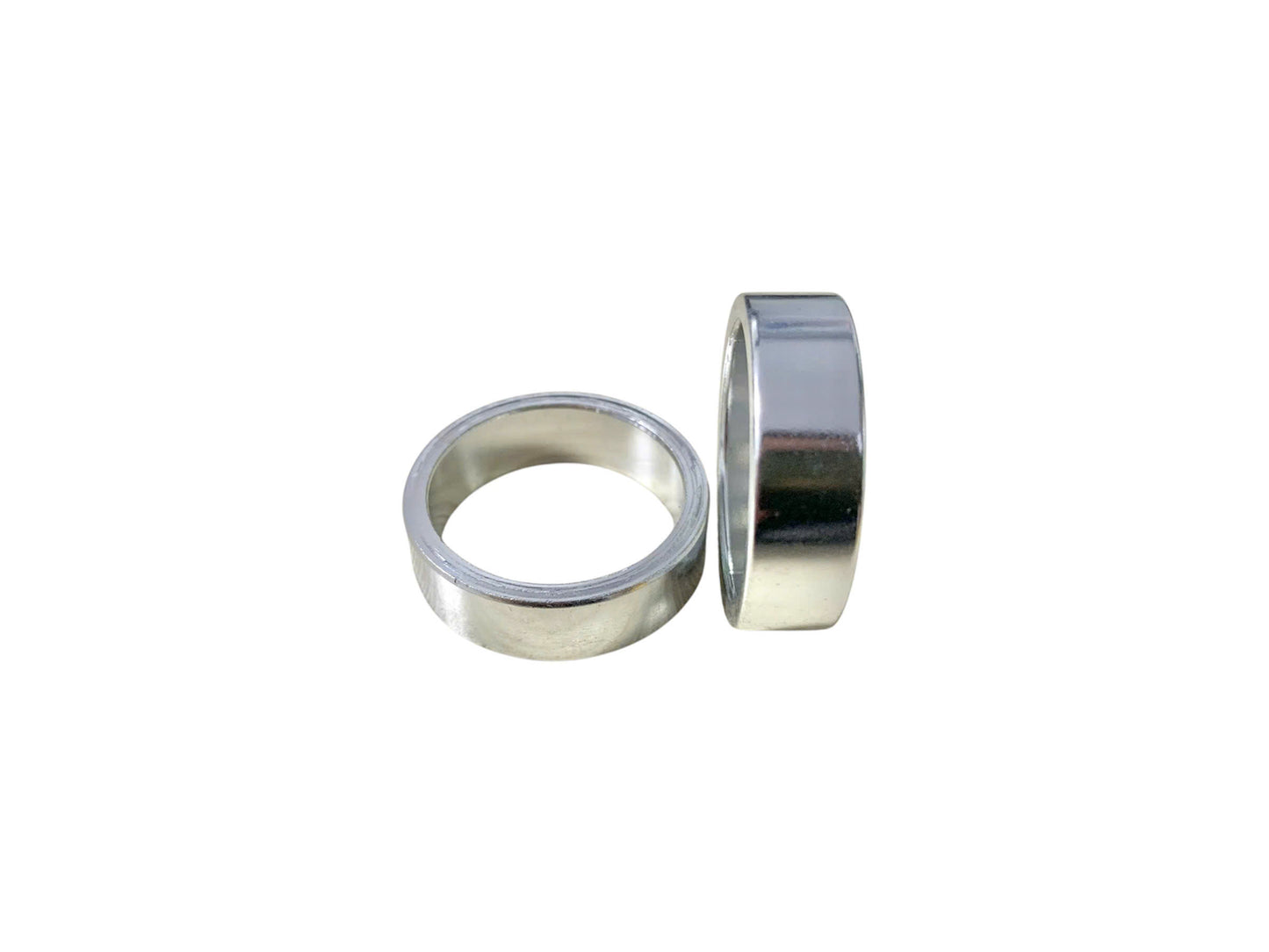Bicycle fork neck gasket - smooth aluminum
