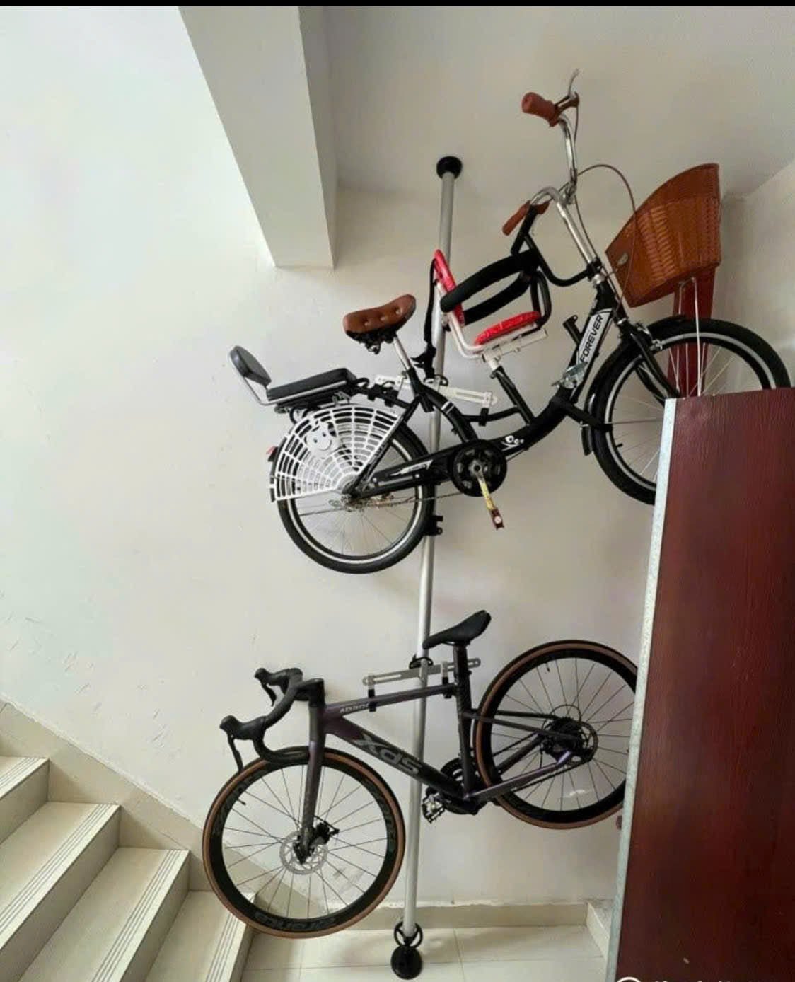 Porte-vélos au sol