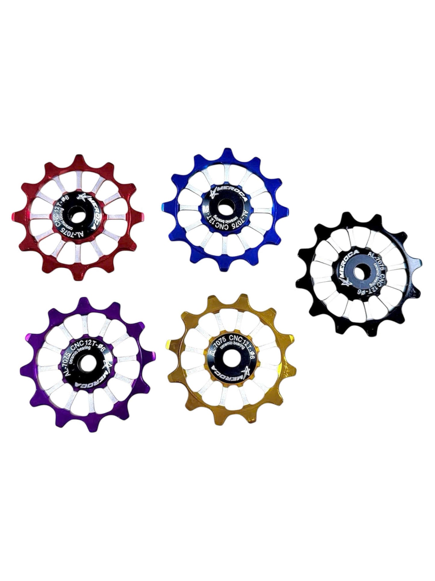Aluminum alloy guide gear set with 12T, using ceramic bearings - MEROCA